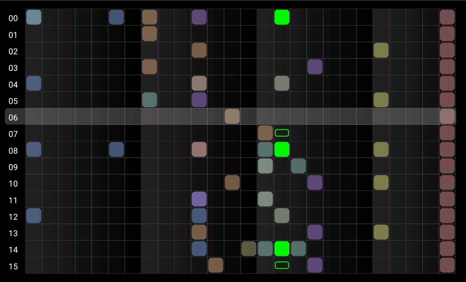 Oscalate grid sequencer view