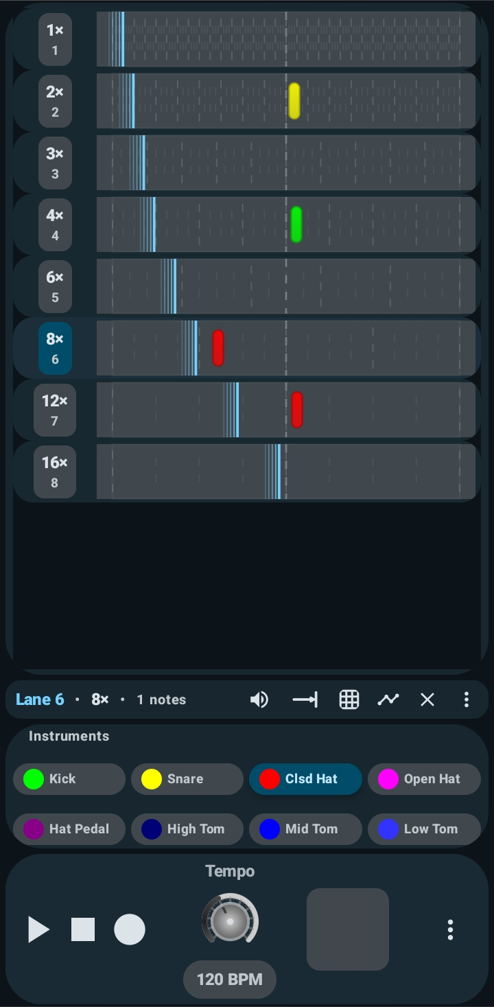 SubBeats sequencer screenshot
